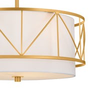 Kichler 52075CLG Three Light Pendant/Semi Flush, Classic Gold (3)