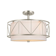 Kichler 52075SN Three Light Pendant/Semi Flush, Satin Nickel (2)
