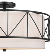 Kichler 52076BK Four Light Semi Flush Mount, Black (2)