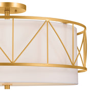 Kichler 52076CLG Four Light Semi Flush Mount, Classic Gold (2)