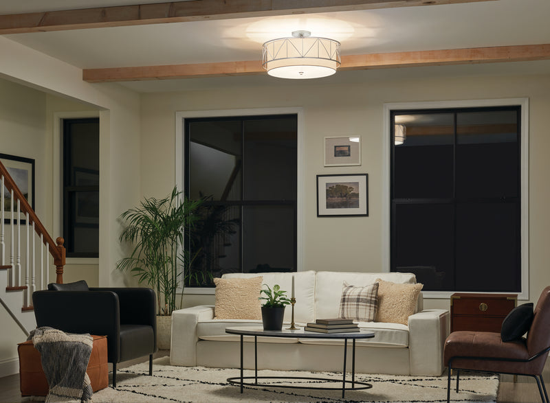Kichler 52076SN Four Light Semi Flush Mount, Satin Nickel (5)