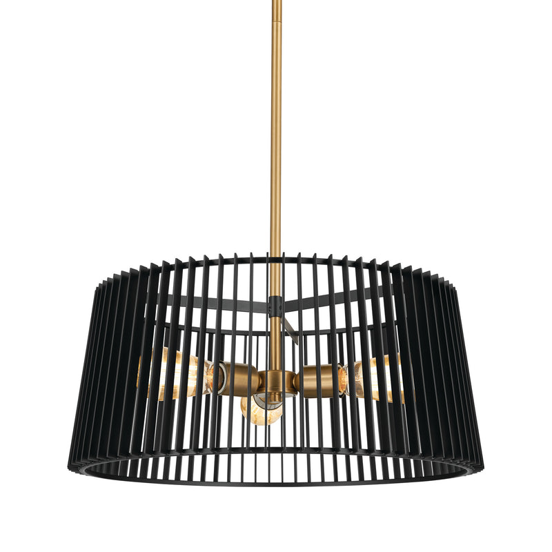 Kichler 44171BK Three Light Pendant, Black (2)