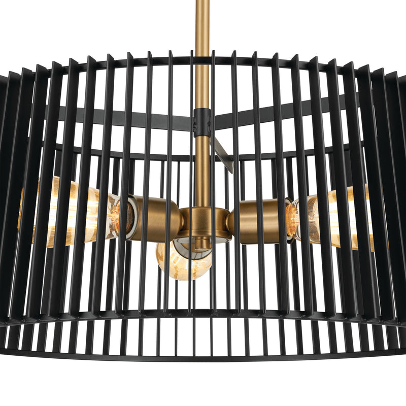 Kichler 44171BK Three Light Pendant, Black (4)