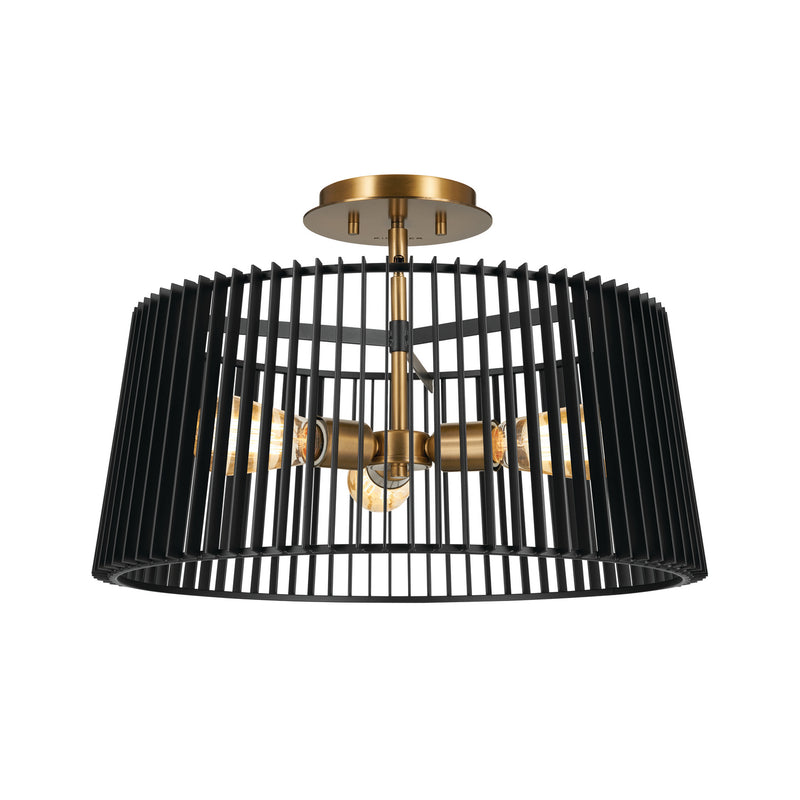 Kichler 44171BK Three Light Pendant, Black (5)