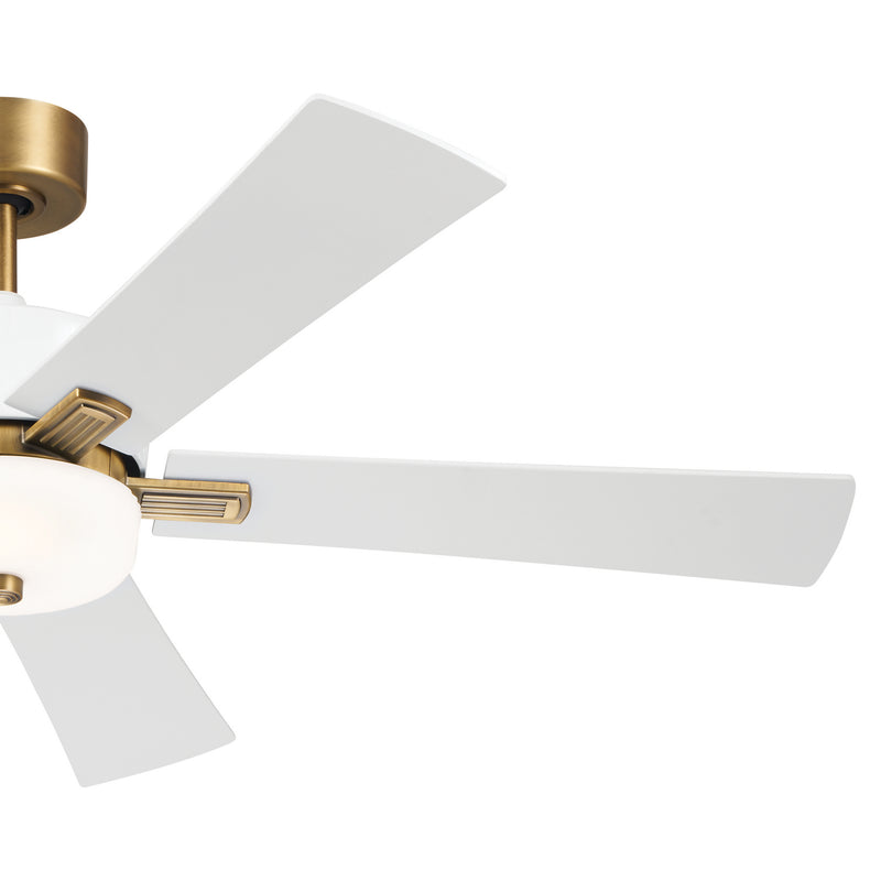 Kichler 300395WH 56"Ceiling Fan, Brushed Natural Brass (2)