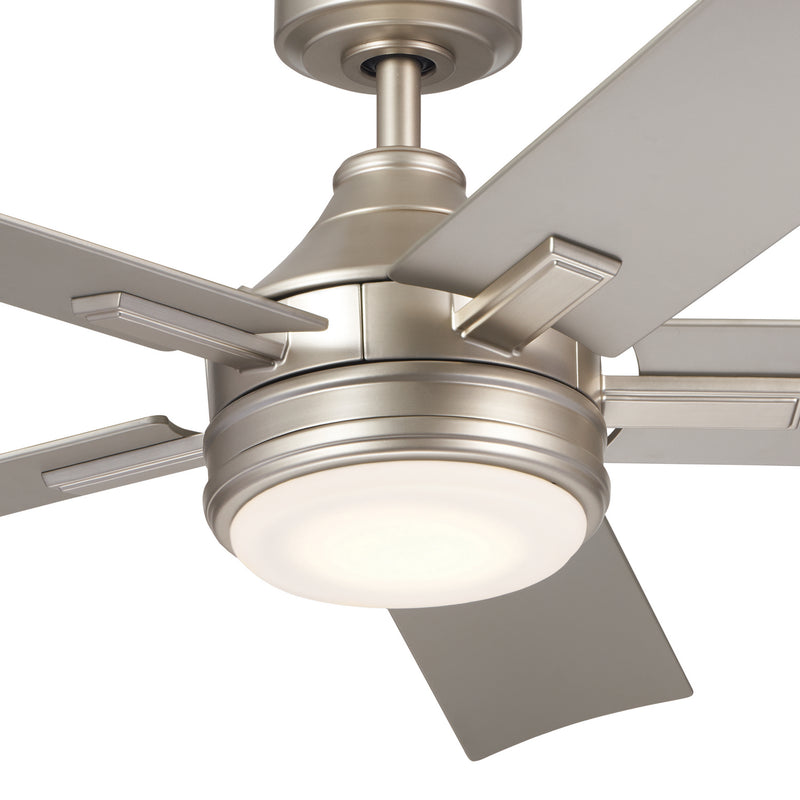 Kichler 310075NI 52"Ceiling Fan, Brushed Nickel (3)