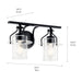 Kichler 55078BK Everett Two Light Bath, Black Alternate Image 4.jpg