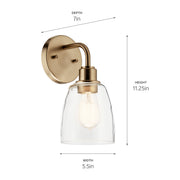 Kichler 55100CPZ One Light Wall Sconce, Champagne Bronze (5)