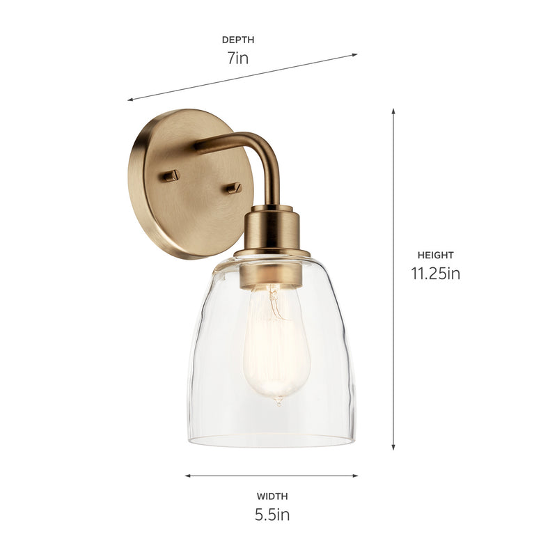 Kichler 55100CPZ One Light Wall Sconce, Champagne Bronze (5)