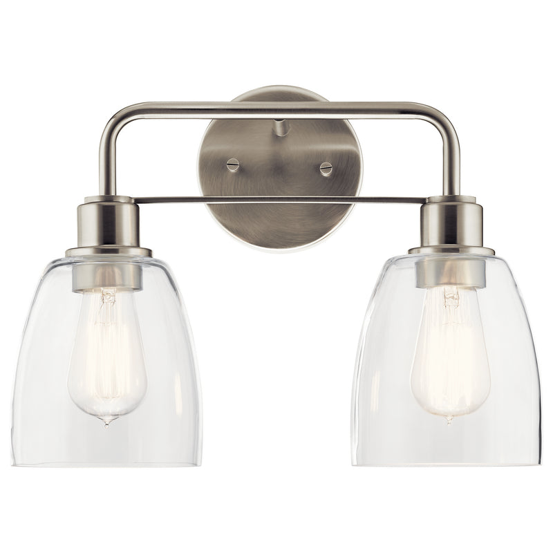 Kichler 55101NI Two Light Bath, Nickel Textured (2)