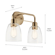 Kichler 55101CPZ Two Light Bath, Champagne Bronze (5)