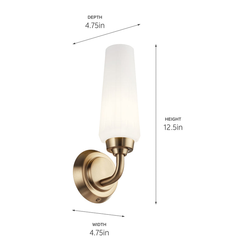 Kichler 55073CPZ One Light Wall Sconce, Champagne Bronze (5)