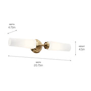 Kichler 55074CPZ Two Light Wall Sconce, Champagne Bronze (5)