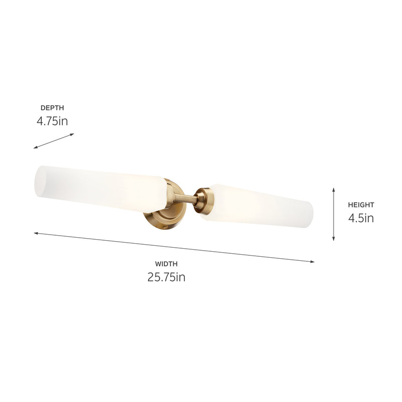 Kichler 55075CPZ Two Light Bath, Champagne Bronze (5)