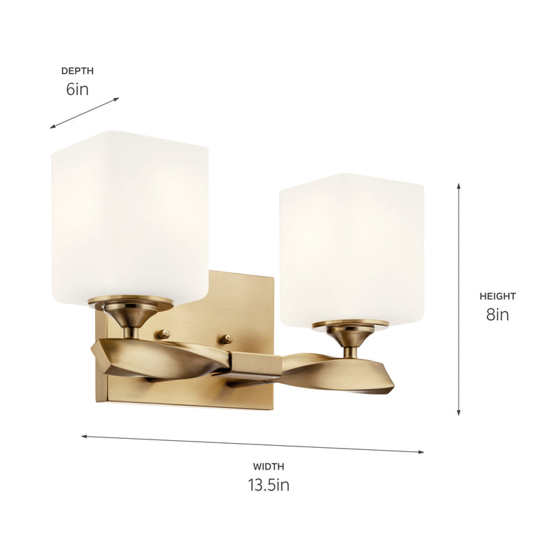 Kichler 55001CPZ Two Light Bath, Champagne Bronze (5)