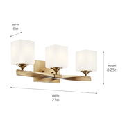 Kichler 55002CPZ Three Light Bath, Champagne Bronze (5)