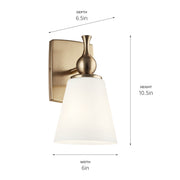 Kichler 55090CPZ One Light Wall Sconce, Champagne Bronze (5)