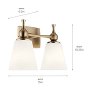 Kichler 55091CPZ Two Light Bath, Champagne Bronze (5)