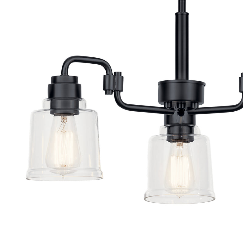 Kichler 52397BK Three Light Chandelier, Black (4)