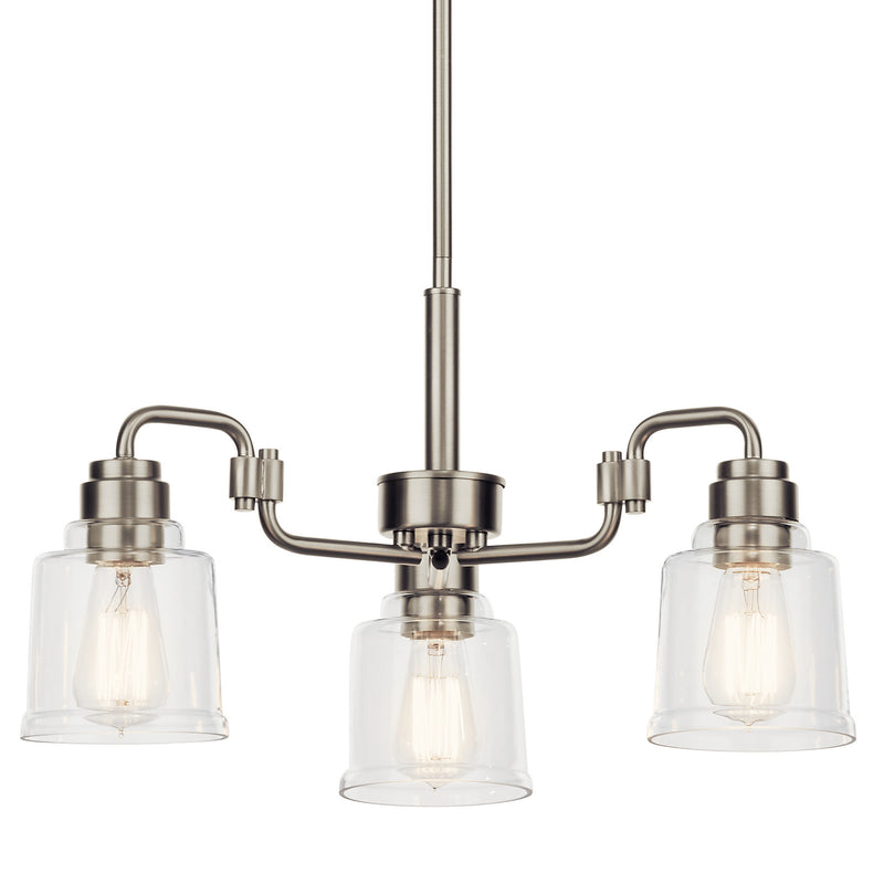 Kichler 52397NI Three Light Chandelier, Nickel Textured (2)