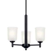Kichler 43670BK Three Light Mini Chandelier, Black (4)