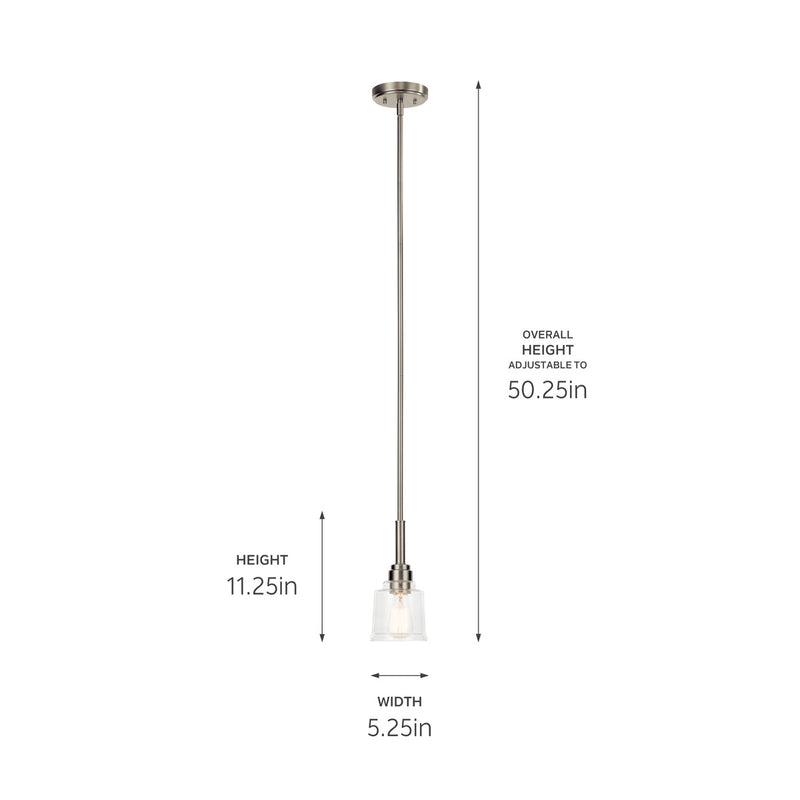 Kichler 52399NI One Light Mini Pendant, Nickel Textured (5)
