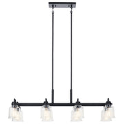 Kichler 52400BK Eight Light Linear Chandelier, Black (2)