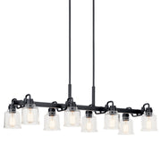 Kichler 52400BK Eight Light Linear Chandelier, Black (3)