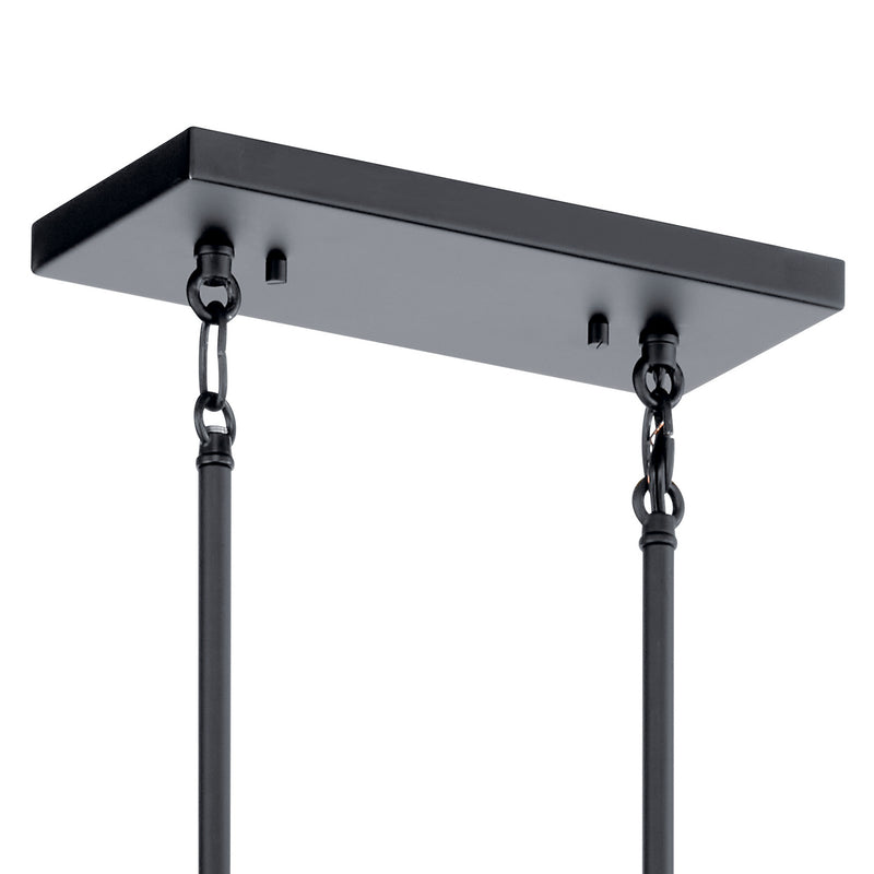 Kichler 52400BK Eight Light Linear Chandelier, Black (4)