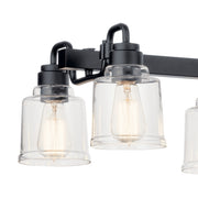 Kichler 52400BK Eight Light Linear Chandelier, Black (5)