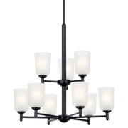 Kichler 43672BK Nine Light Chandelier, Black (2)