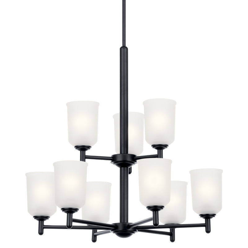 Kichler 43672BK Nine Light Chandelier, Black (2)