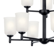 Kichler 43672BK Nine Light Chandelier, Black (4)