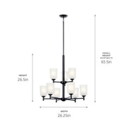 Kichler 43672BK Nine Light Chandelier, Black (5)