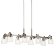 Kichler 52400NI Eight Light Linear Chandelier, Nickel Textured (3)