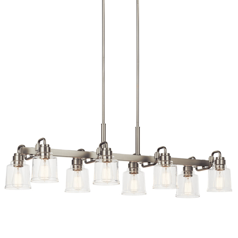 Kichler 52400NI Eight Light Linear Chandelier, Nickel Textured (3)