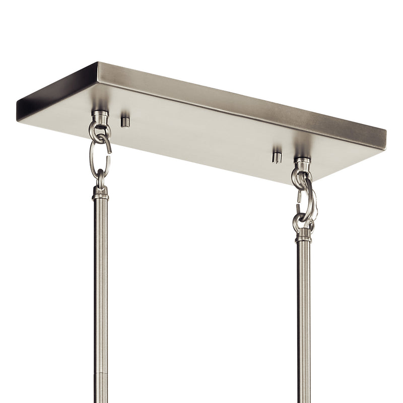 Kichler 52400NI Eight Light Linear Chandelier, Nickel Textured (4)