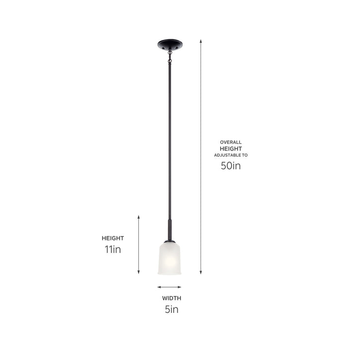 Kichler 43674BK One Light Mini Pendant, Black (5)