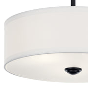 Kichler 43675BK Three Light Semi Flush Mount, Black (2)