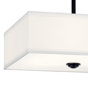 Kichler 43691BK Three Light Semi Flush Mount, Black (2)