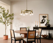 Kichler 52403BNB Five Light Chandelier, Brushed Brass (6)