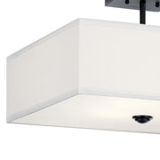Kichler 43693BK Three Light Semi Flush Mount, Black (2)