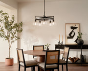 Kichler 52403BK Five Light Chandelier, Black (6)