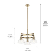 Kichler 52402BNB Three Light Chandelier, Brushed Brass (5)