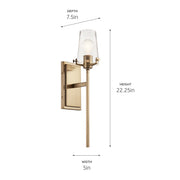 Kichler 45295CPZ One Light Wall Sconce, Champagne Bronze (3)