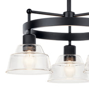 Kichler 52402BK Three Light Chandelier, Black (4)