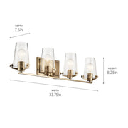 Kichler 45298CPZ Four Light Bath, Champagne Bronze (5)