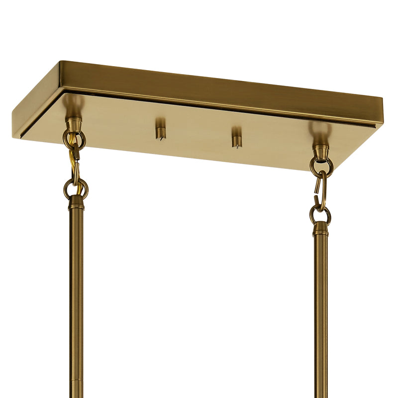 Kichler 52404BNB Five Light Linear Chandelier, Brushed Brass (4)