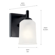 Kichler 45572BK One Light Wall Sconce, Black (3)