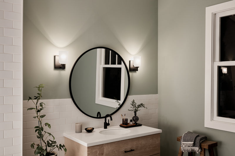Kichler 45572BK One Light Wall Sconce, Black (6)